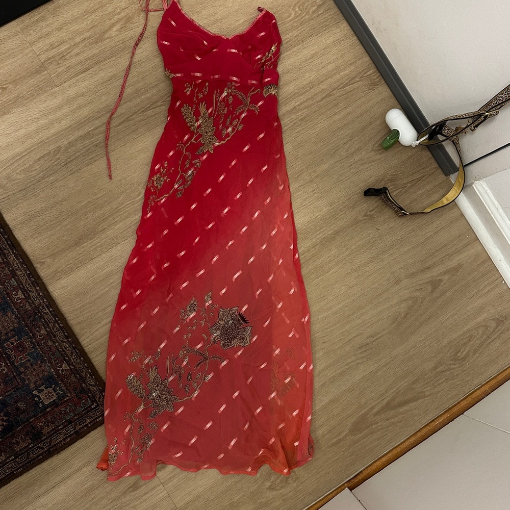 COPY - Elegant Red Floral Women's Dress